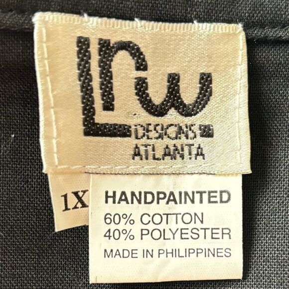 Art to Wear long sleeve hand painted music theme shirt Size 1X LRW Designs - Picture 6 of 6